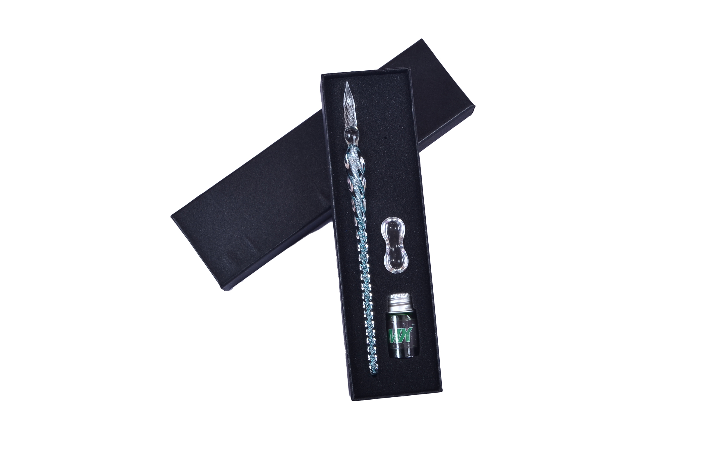 TEAL BLUE GLASS PEN